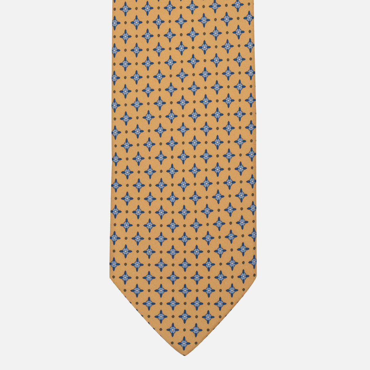 1999 Collection Tie in Heavy Silk Blue Geometric Pattern