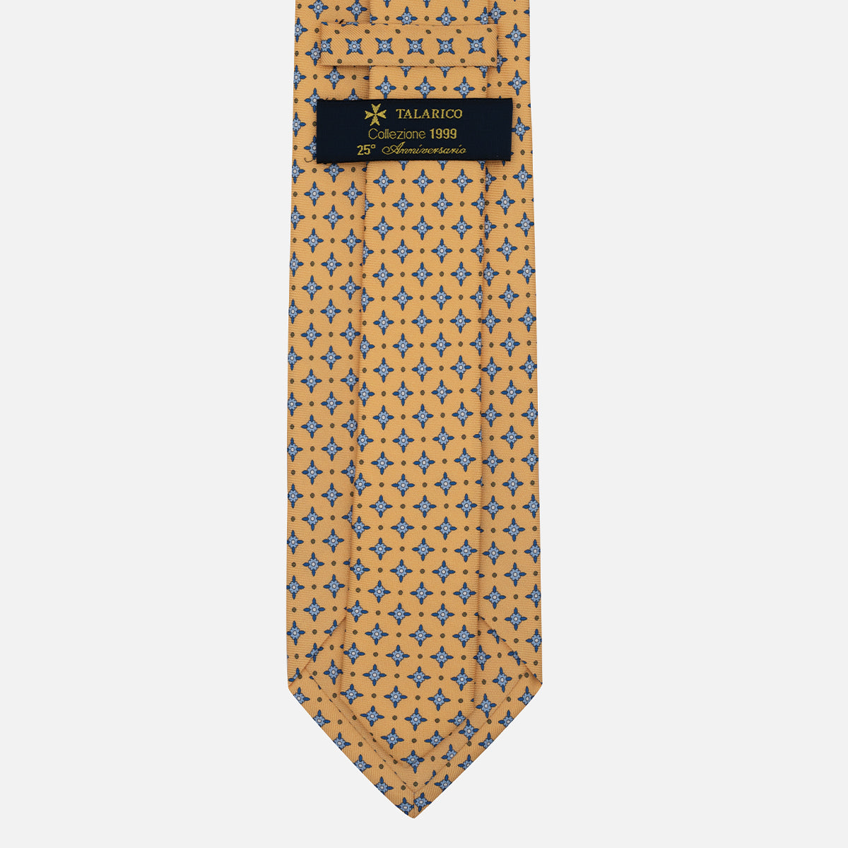 1999 Collection Tie in Heavy Silk Blue Geometric Pattern