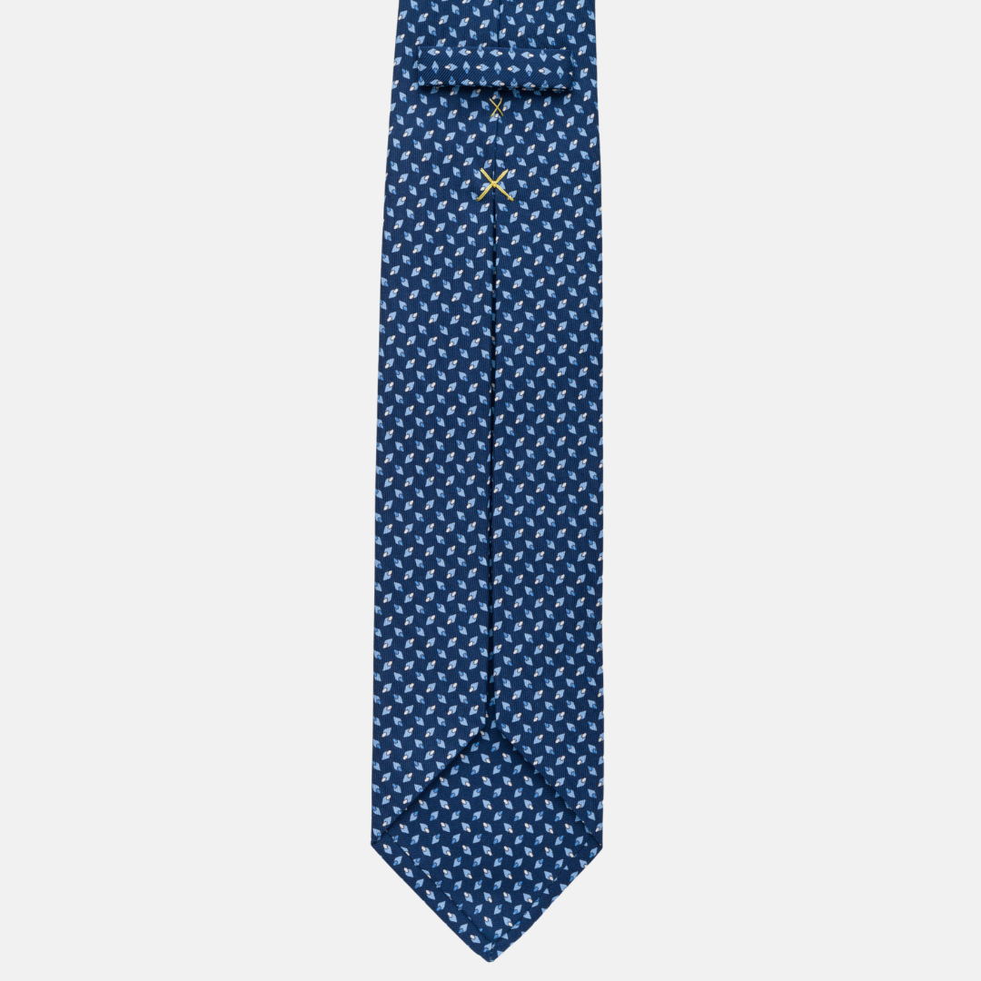 7-fold silk tie Fantasy Blue