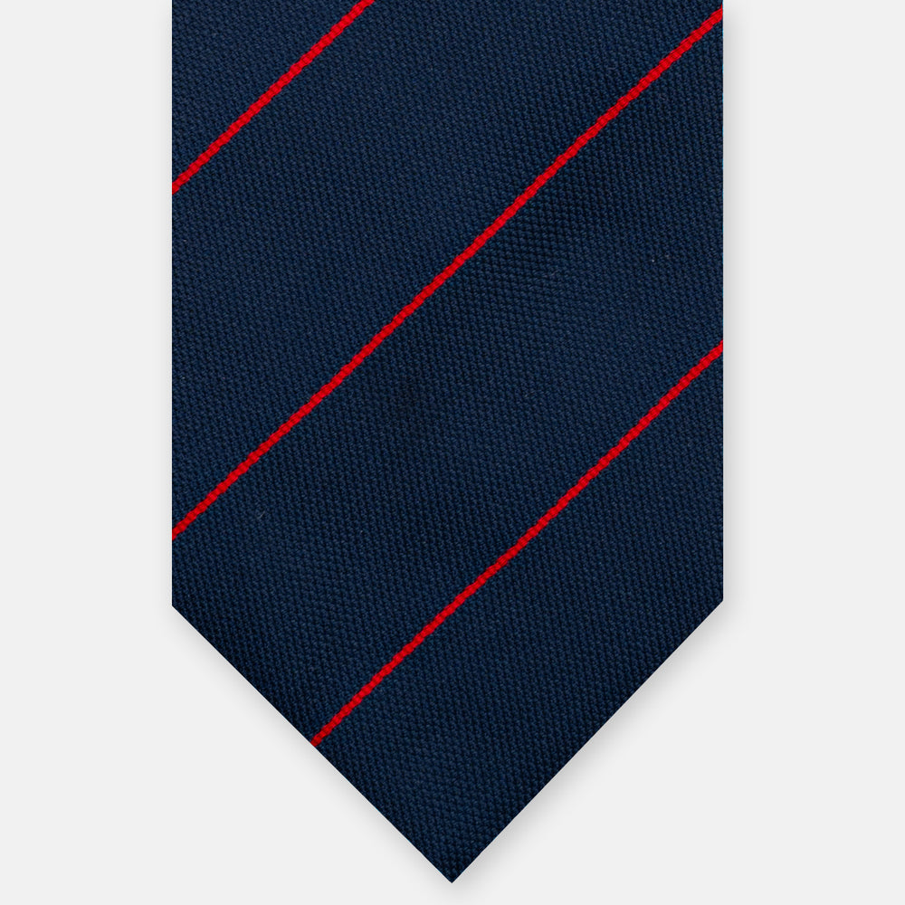 Cravatta in Seta Pesante Regimental, Blu Rosso - JA23062026-1