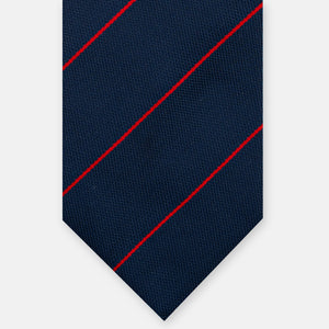 Heavy Silk Regimental Tie, Blue Red - JA23062026-1