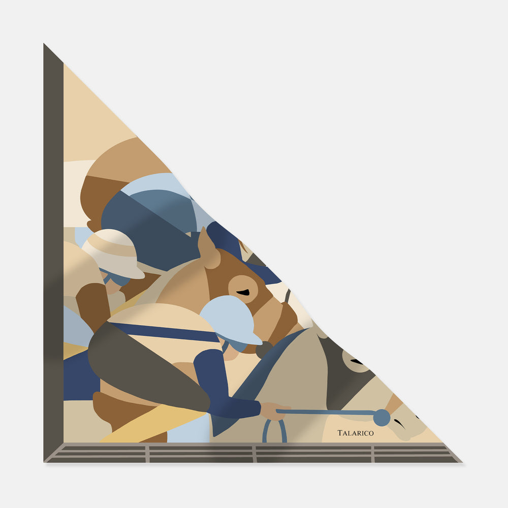 Foulard Triangolo In Seta Twill Scatto Finale