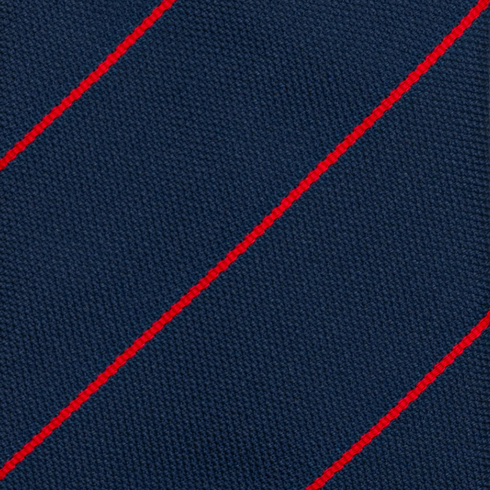 Cravatta in Seta Pesante Regimental, Blu Rosso - JA23062026-1