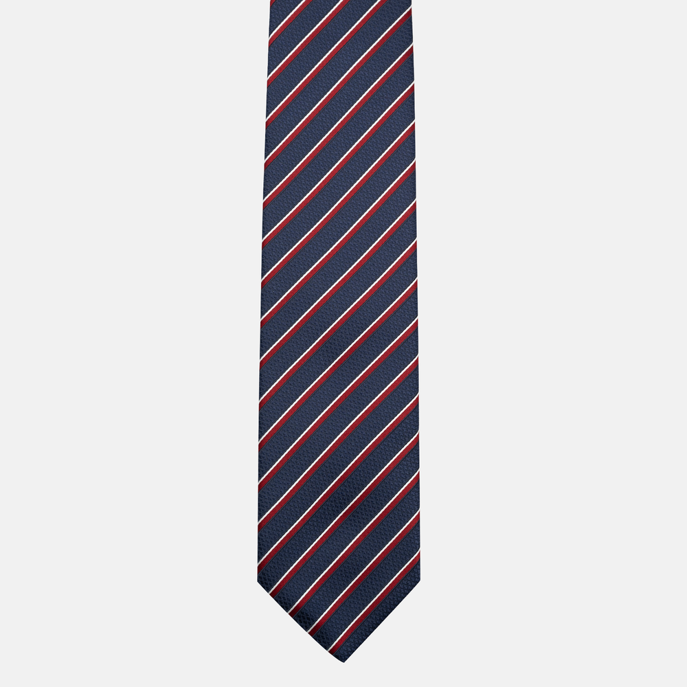 1999 Collection Heavy Silk Tie, Blue and Red