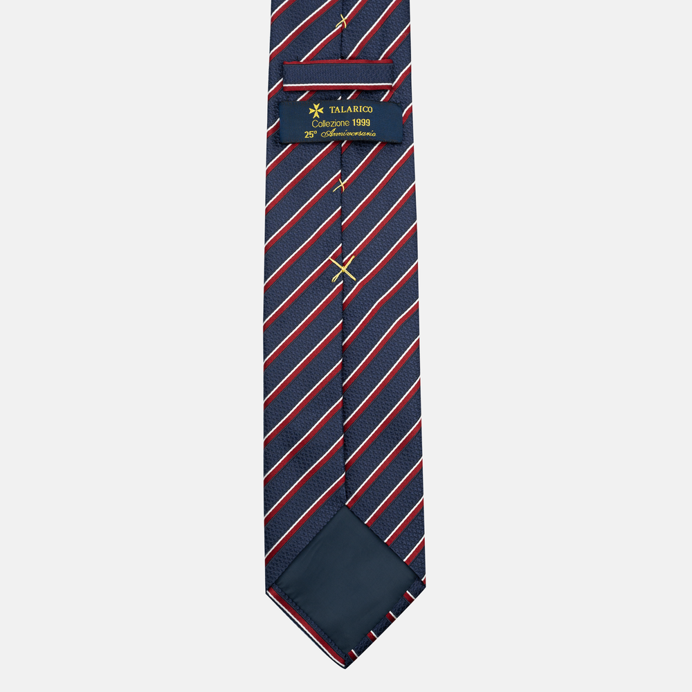 1999 Collection Heavy Silk Tie, Blue and Red