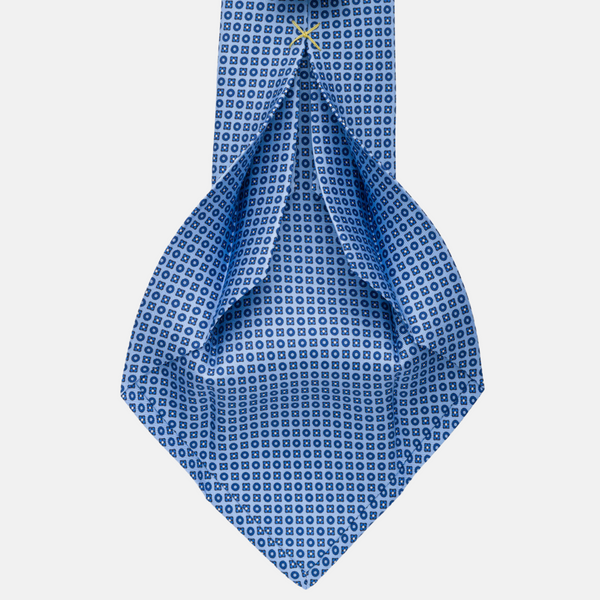 7-fold silk tie Fantasy Light Blue-M43795 | Talarico