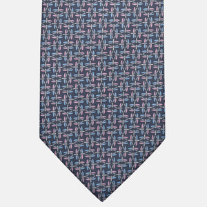 Cravatta 3 pieghe in Seta, Fantasia Geometrica, Grigio - JC056226-6