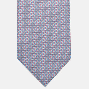 3-Fold Silk Tie, Geometric Pattern, Pink - JA056123-6