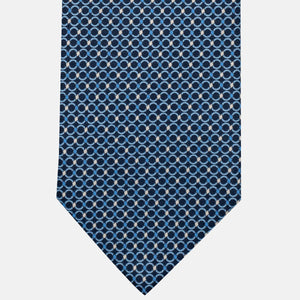 3-Fold Silk Tie, Chain Pattern, Light Blue - JA057080-6