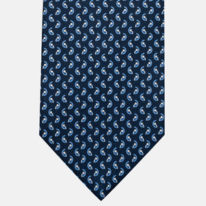 3-Fold Silk Tie, Micro Pattern, Light Blue - JC056131-6