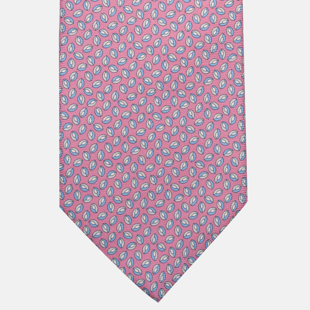 3-Fold Silk Tie, Micro Pattern, Pink - JA056126-6