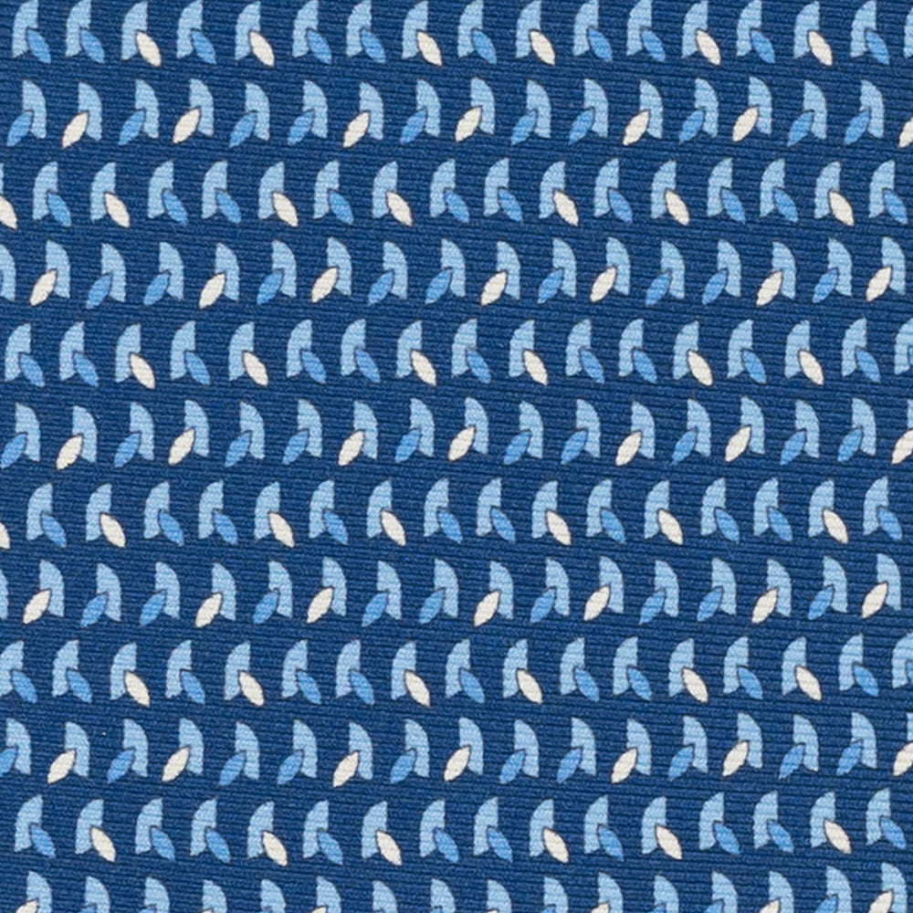Cravatta 3 pieghe in Seta, Micro Fantasia, Azzurro - JC057245-6