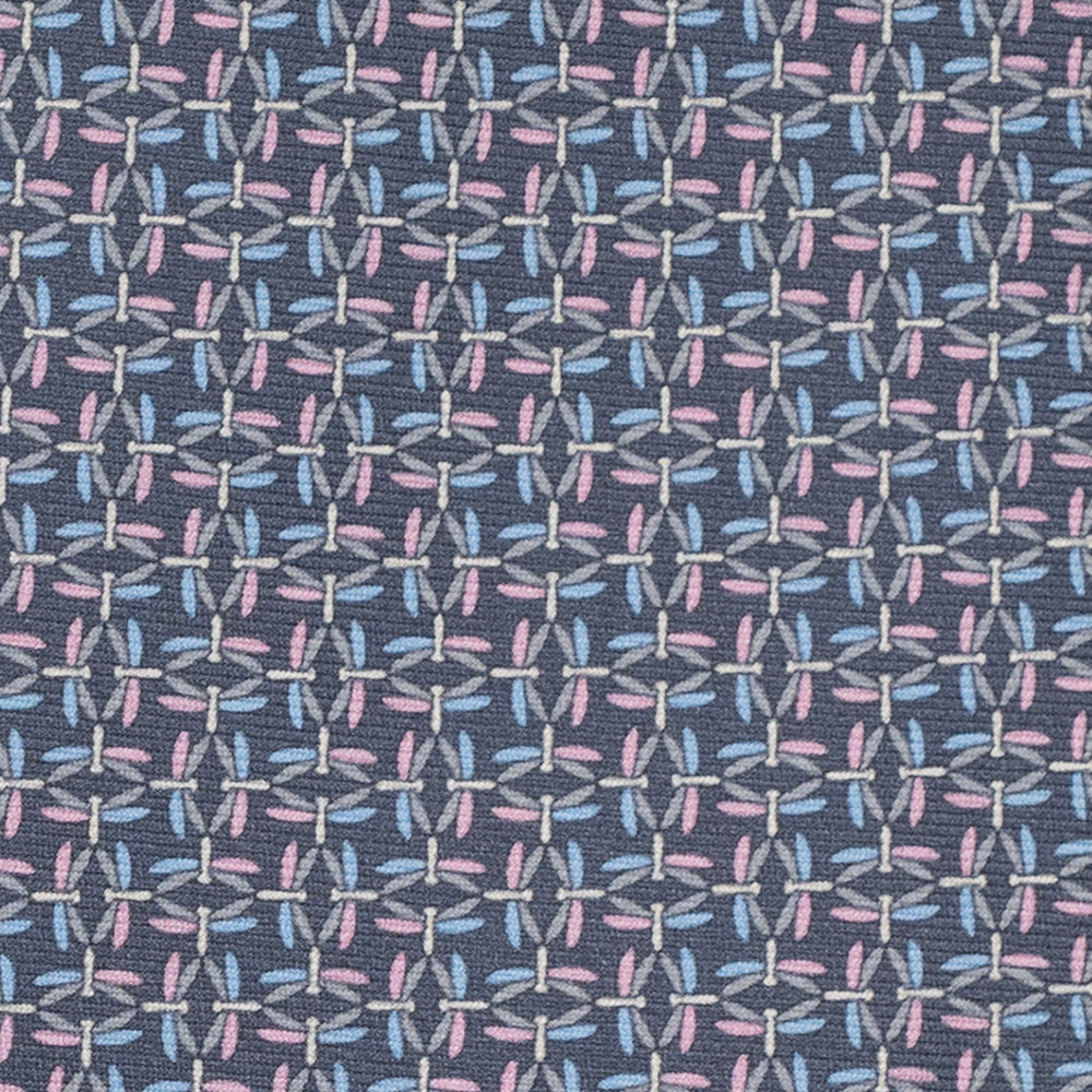 Cravatta 3 pieghe in Seta, Fantasia Geometrica, Grigio - JC056226-6