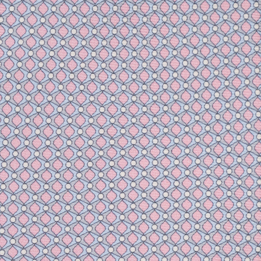 Cravatta 3 pieghe in Seta, Fantasia Geometrica, Rosa - JC056340-6