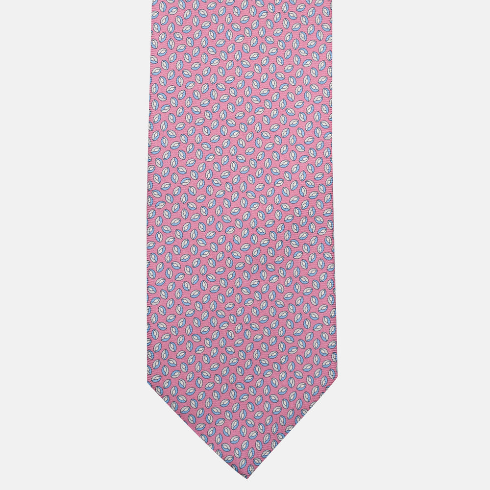 3-Fold Silk Tie, Micro Pattern, Pink - JA056126-6