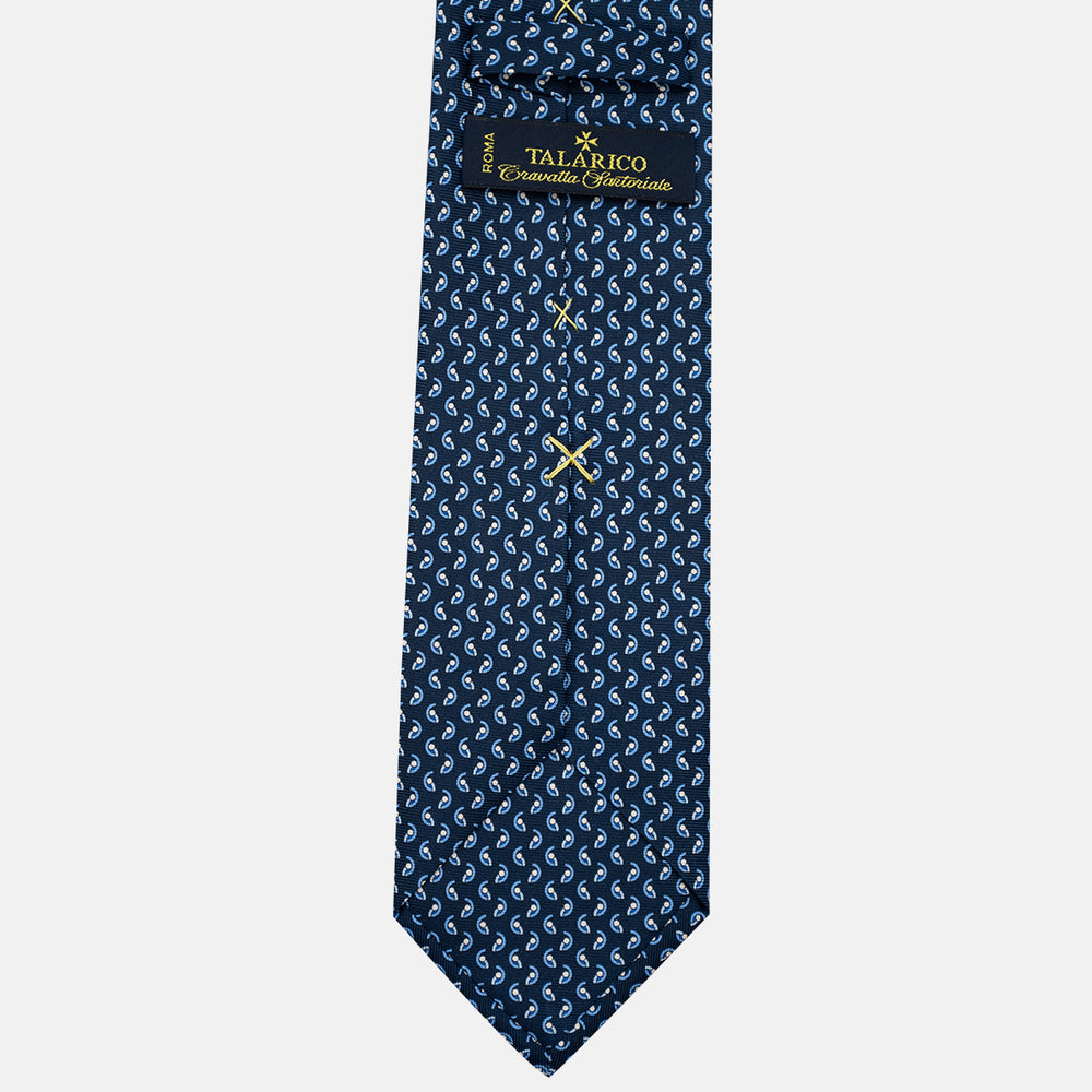 3-Fold Silk Tie, Micro Pattern, Light Blue - JC056131-6