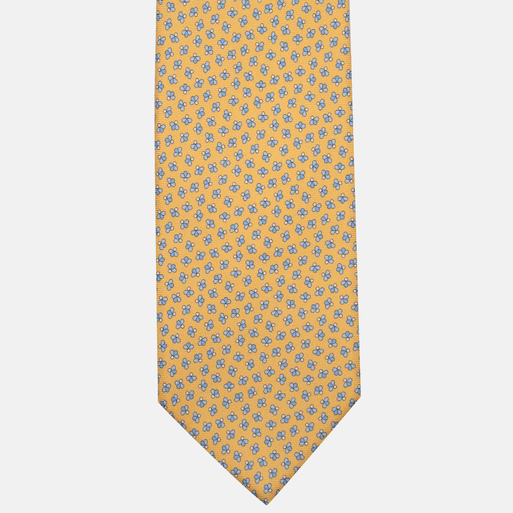3-Fold Silk Tie, Bee Pattern, Yellow - JA057246-6