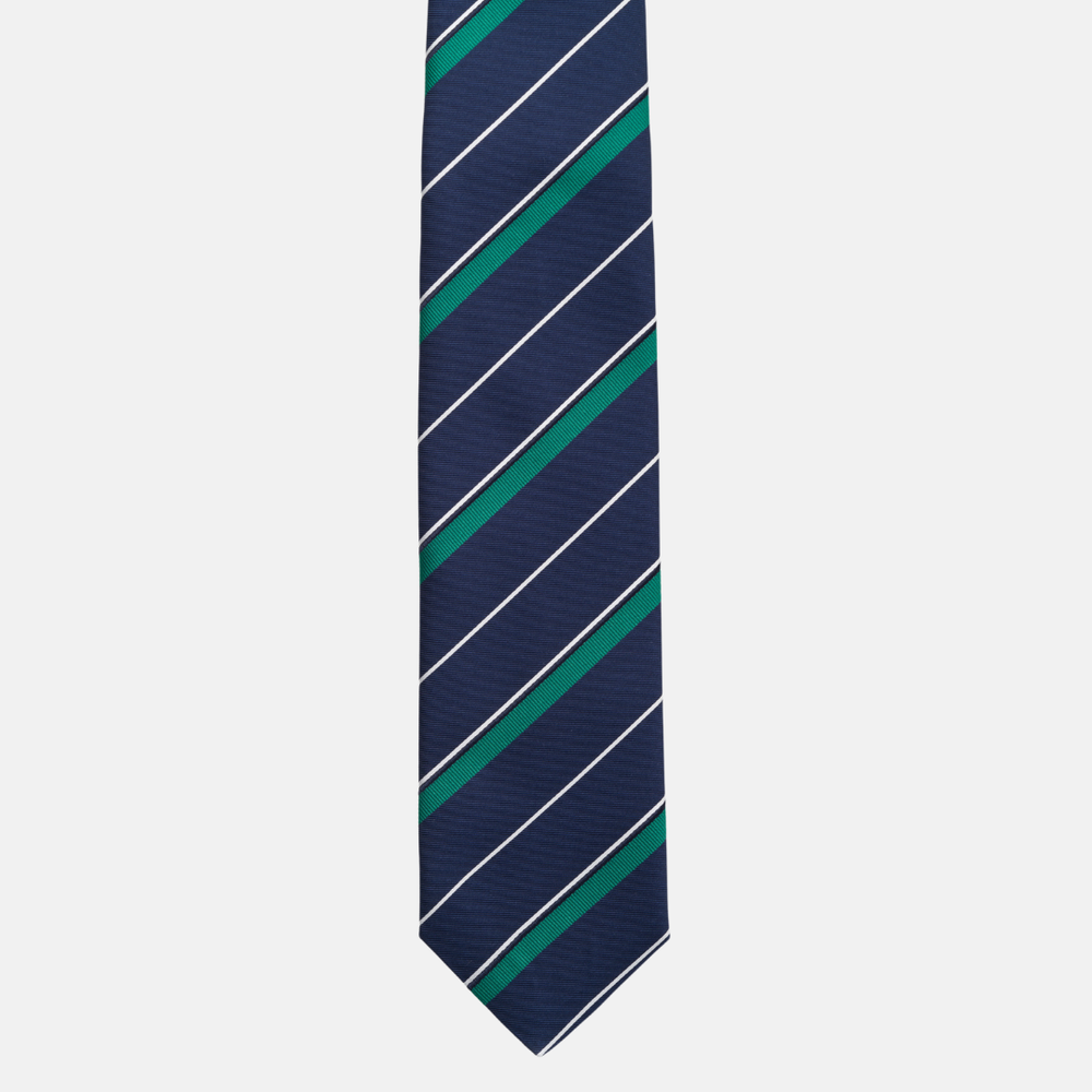 1999 Collection Tie in Heavy Silk Regimental Blue Green