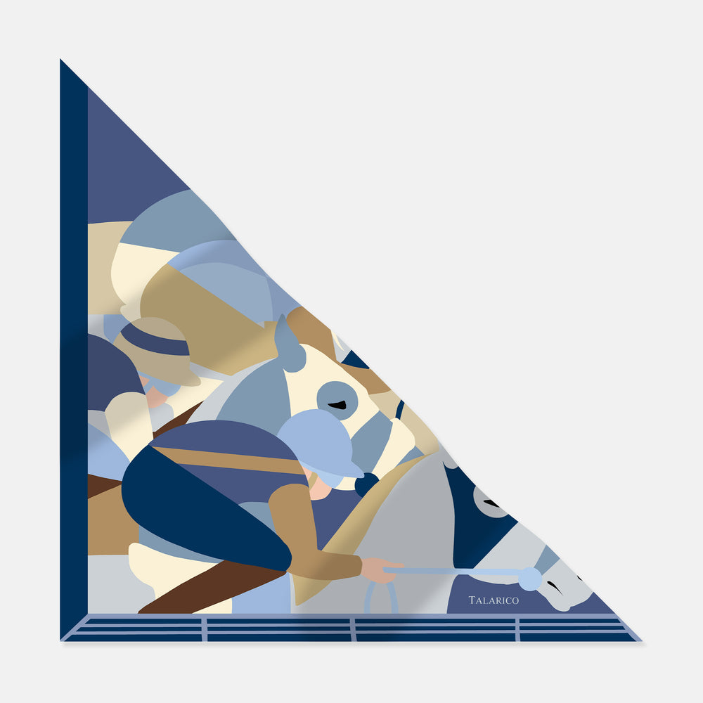 Foulard Triangolo In Seta Twill Scatto Finale