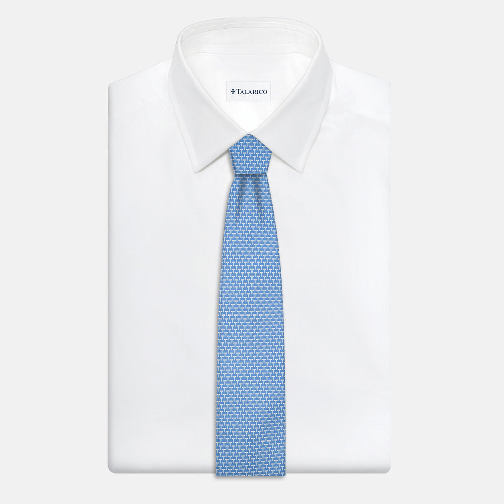 Dark Blue Iconic T 3-Fold Silk Ties