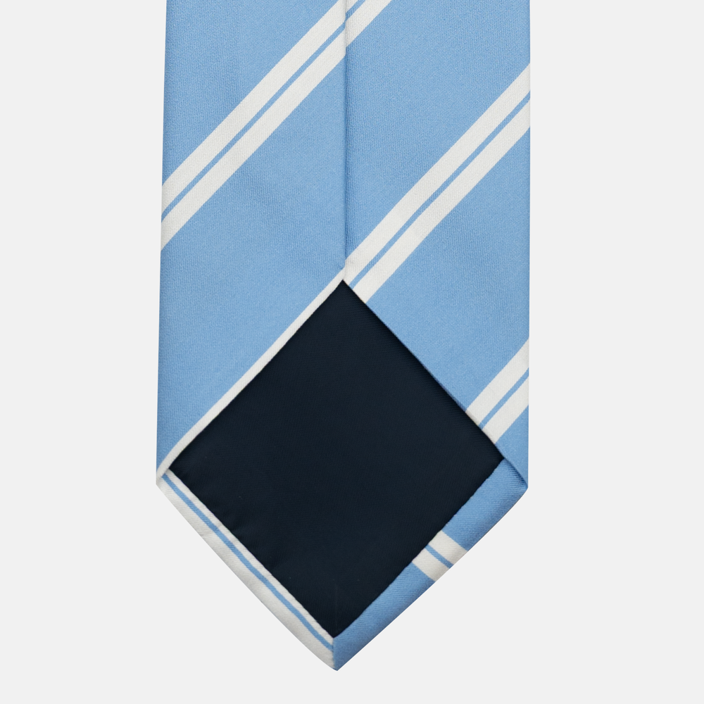 Cravatta Collezione 1999 in Seta Pesante Regimental Celeste