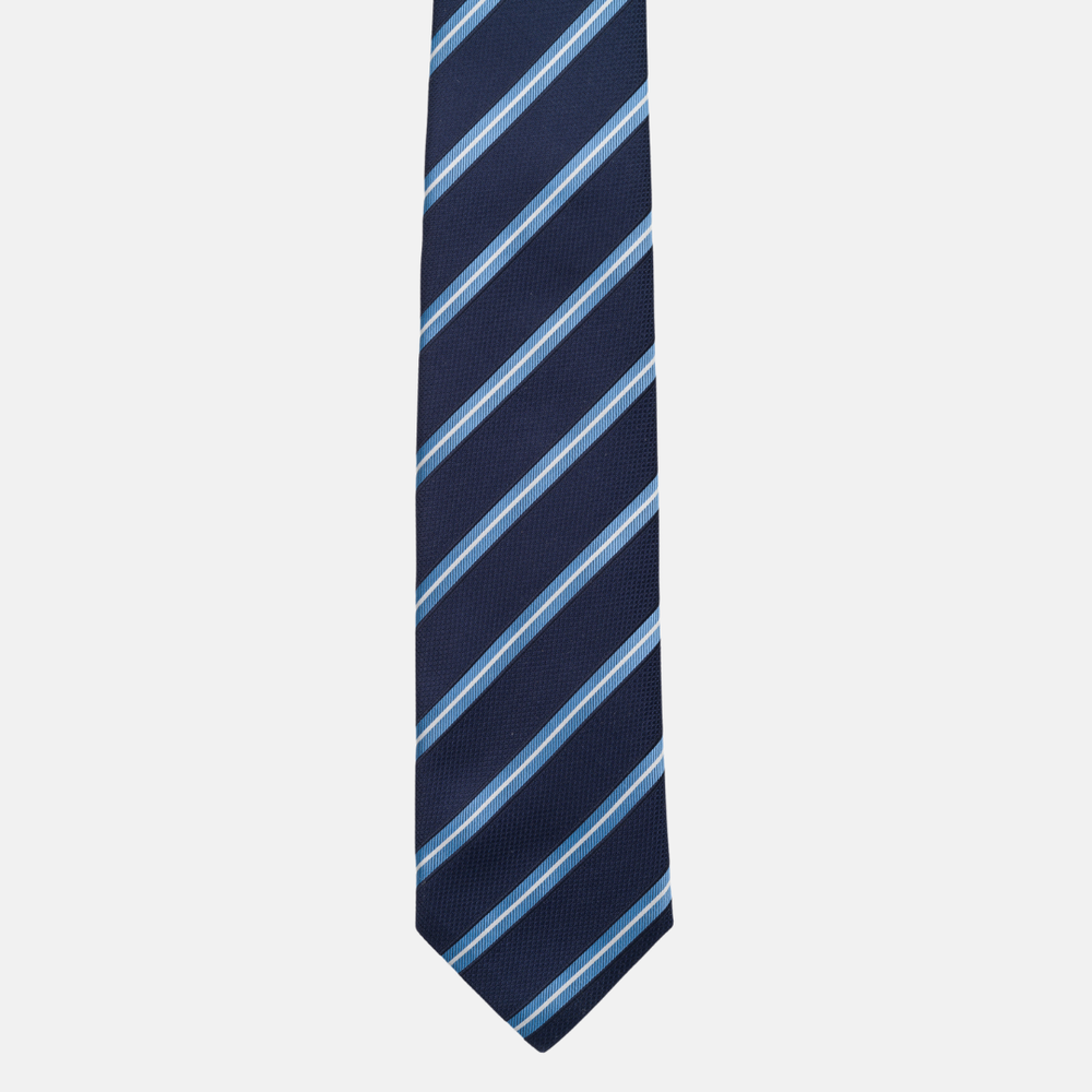 1999 Collection Tie in Heavy Silk Light Blue Regimental