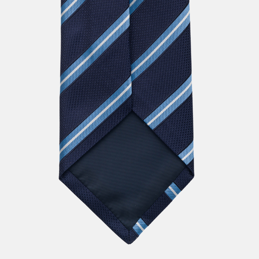 1999 Collection Tie in Heavy Silk Light Blue Regimental