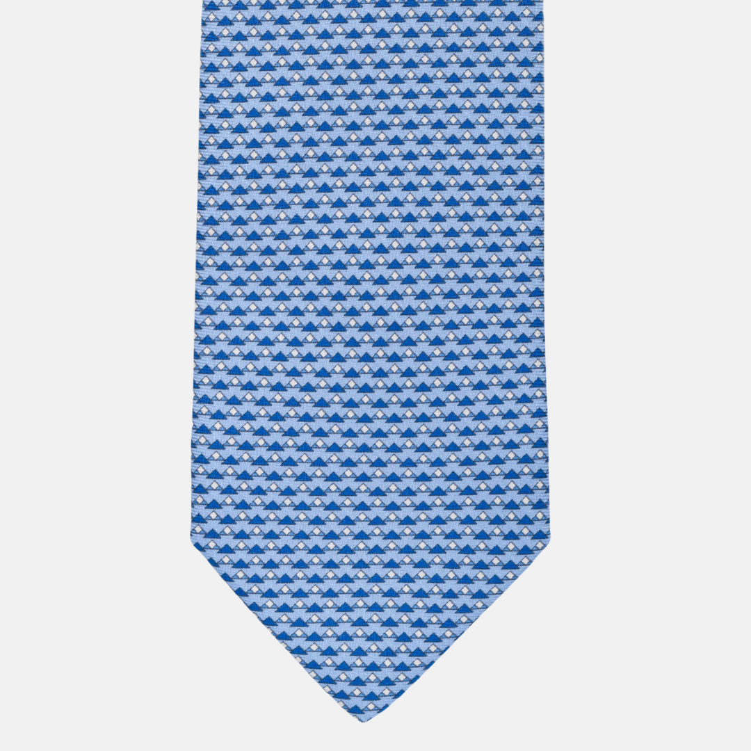 7-fold silk tie Fantasy Sky Blue