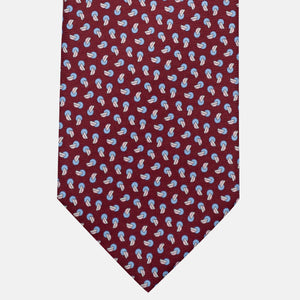 3-Fold Silk Tie, Micro Pattern, Bordeaux - JA056129-7