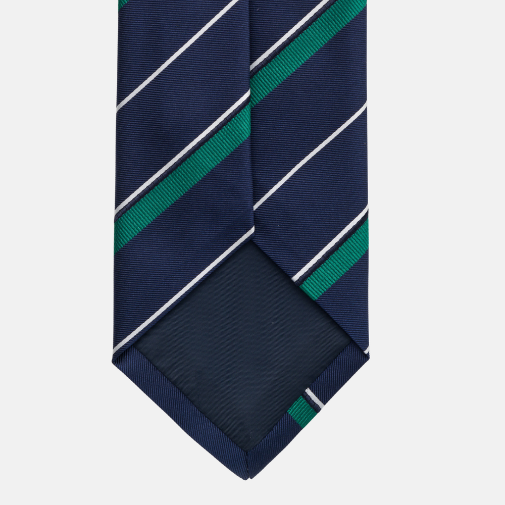 1999 Collection Tie in Heavy Silk Regimental Blue Green