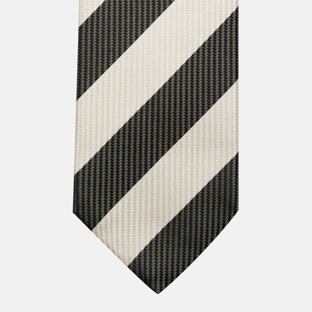 Cravatta Collezione 1999 in Seta Pesante Regimental Marrone