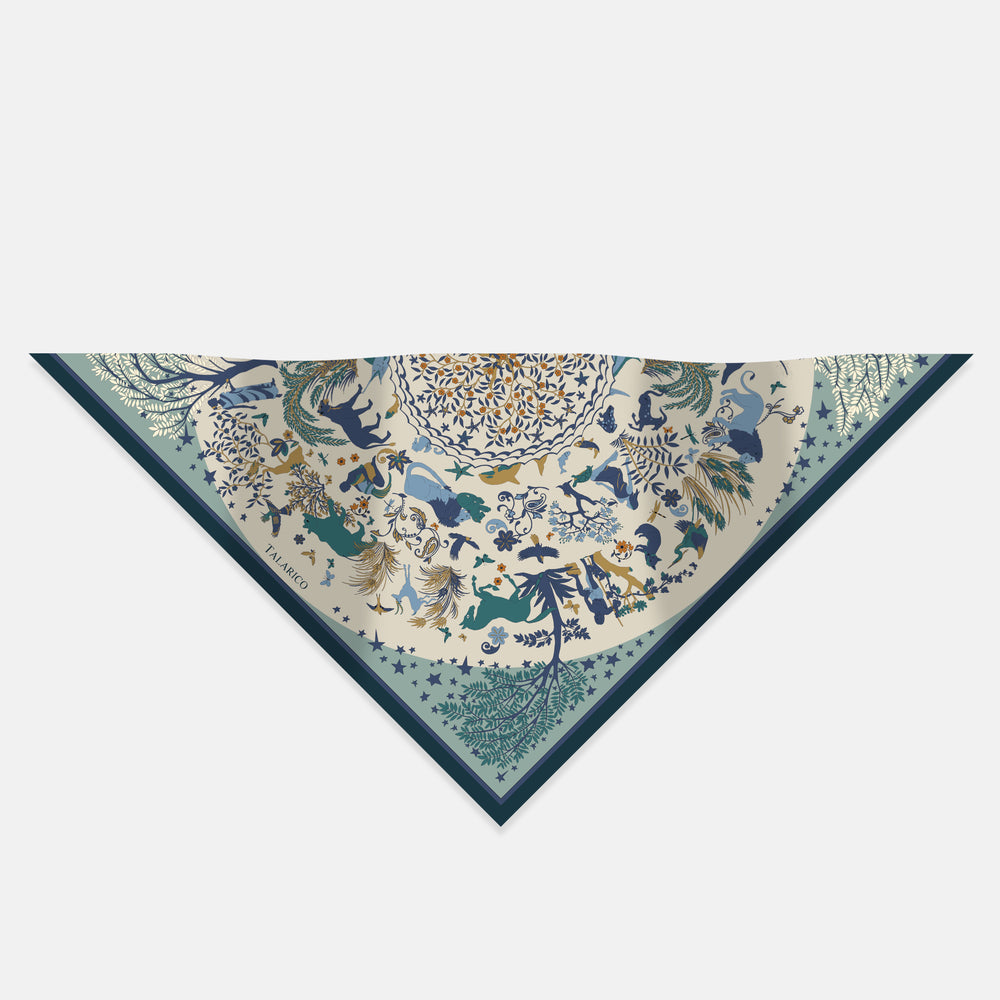 Foulard Triangolo In Seta Twill Armonie Selvagge