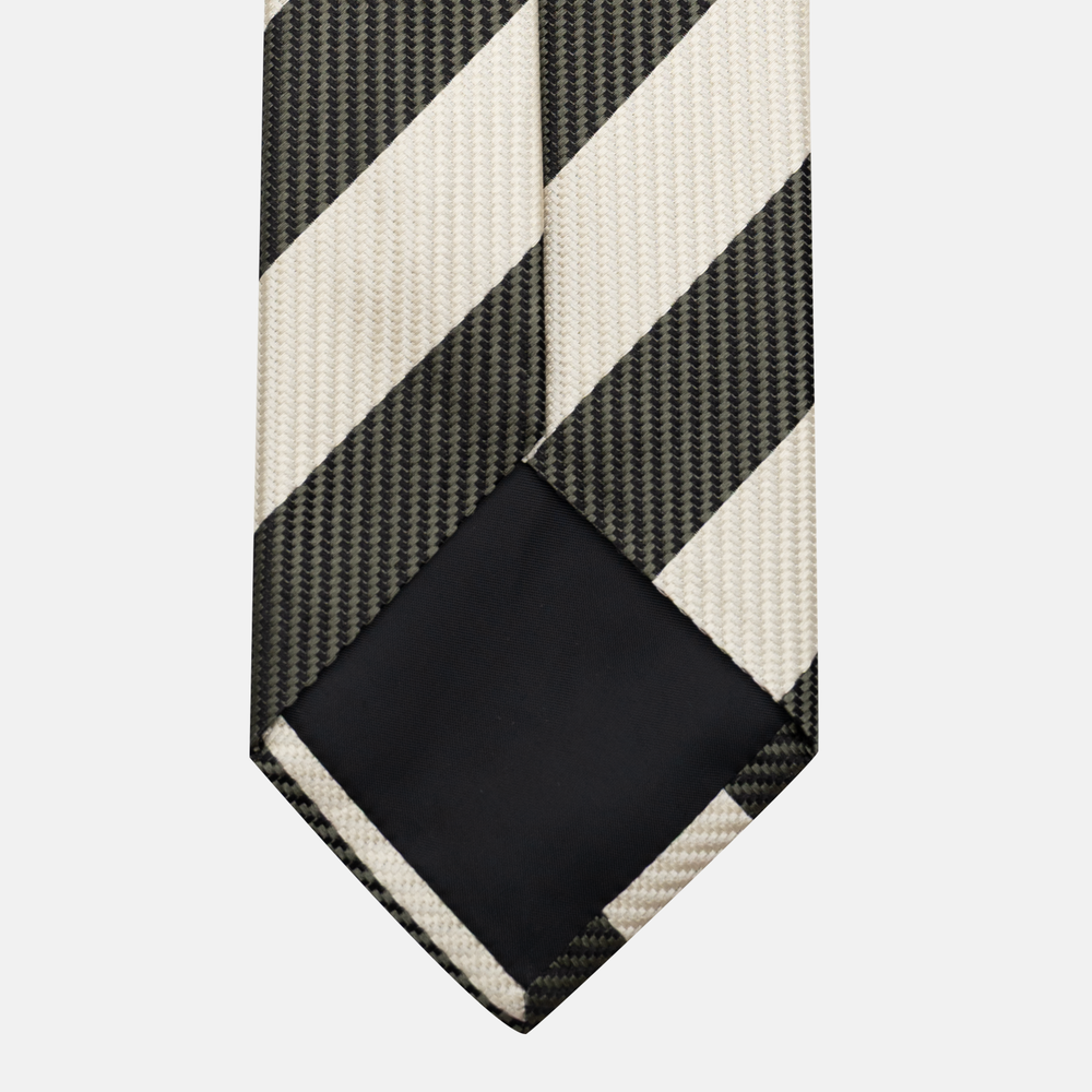 Cravatta Collezione 1999 in Seta Pesante Regimental Marrone