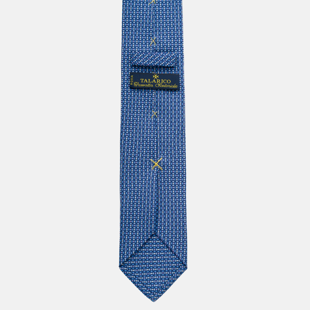 3 Fold Silk Tie Width 7 cm Light Blue-M43792