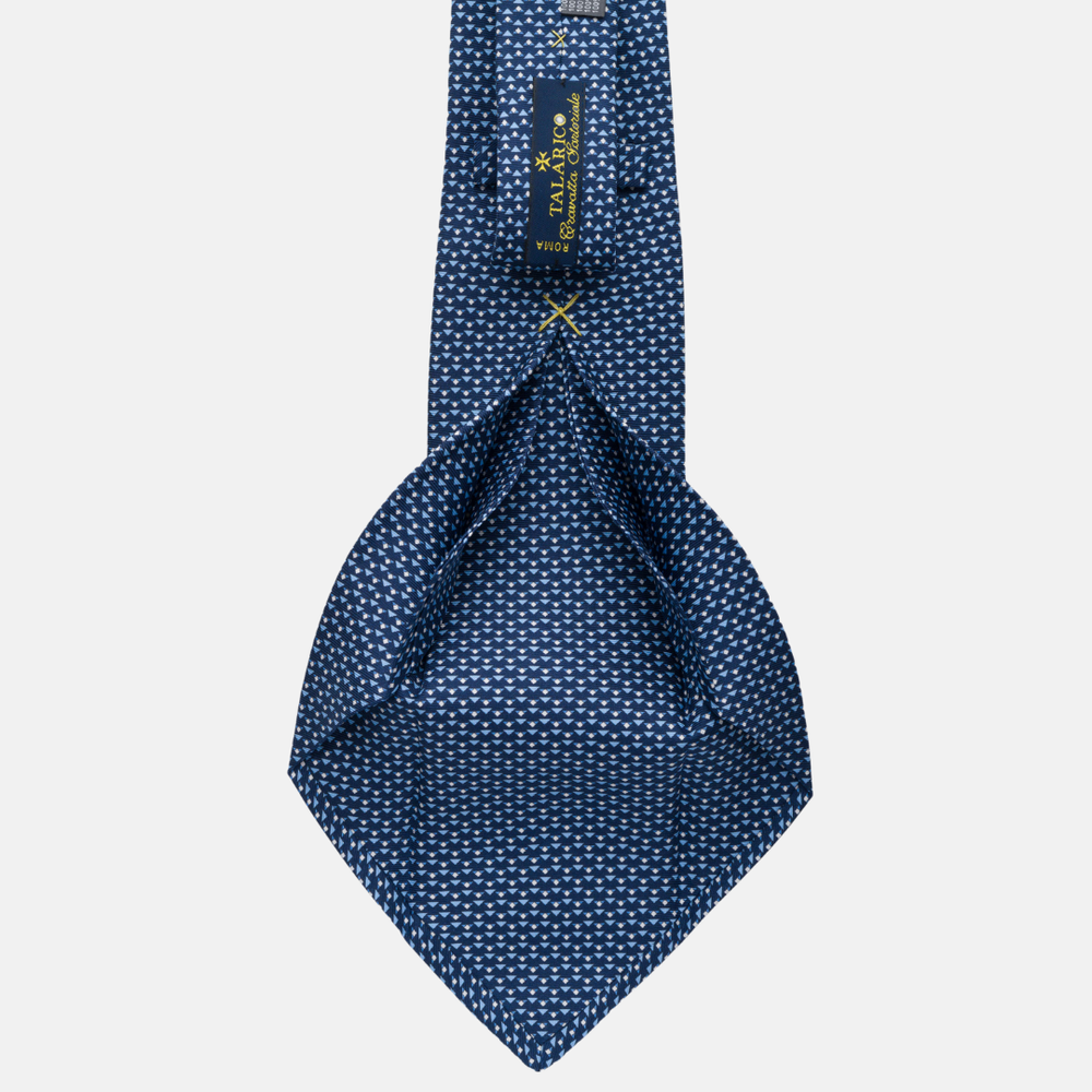5-fold silk tie in Blue Pattern