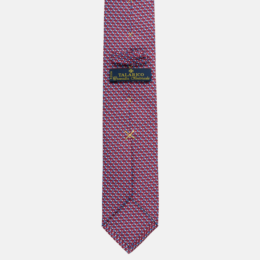 3 Fold Silk Tie Width 7 cm Bordeaux-M43793