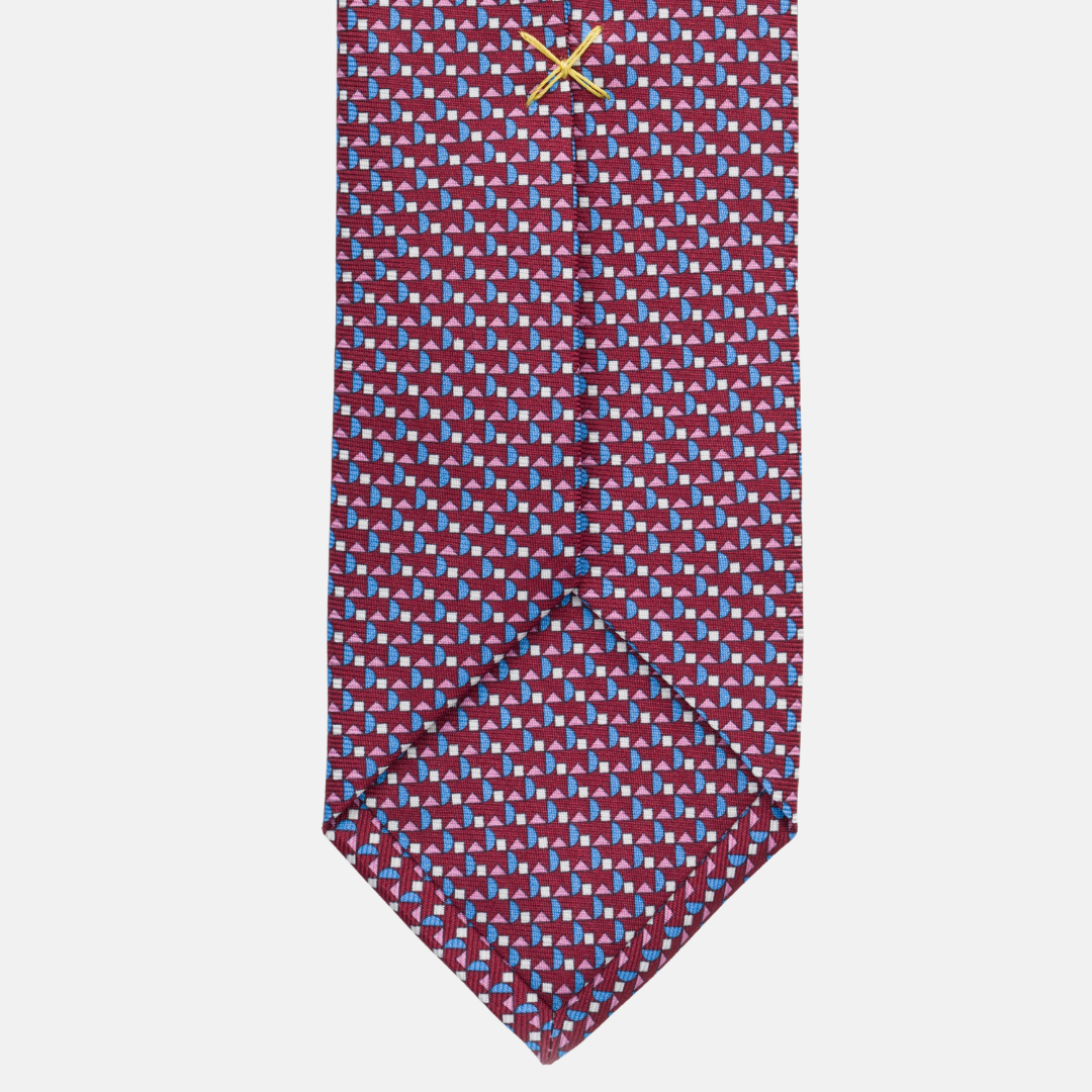3 Fold Silk Tie Width 7 cm Bordeaux-M43793