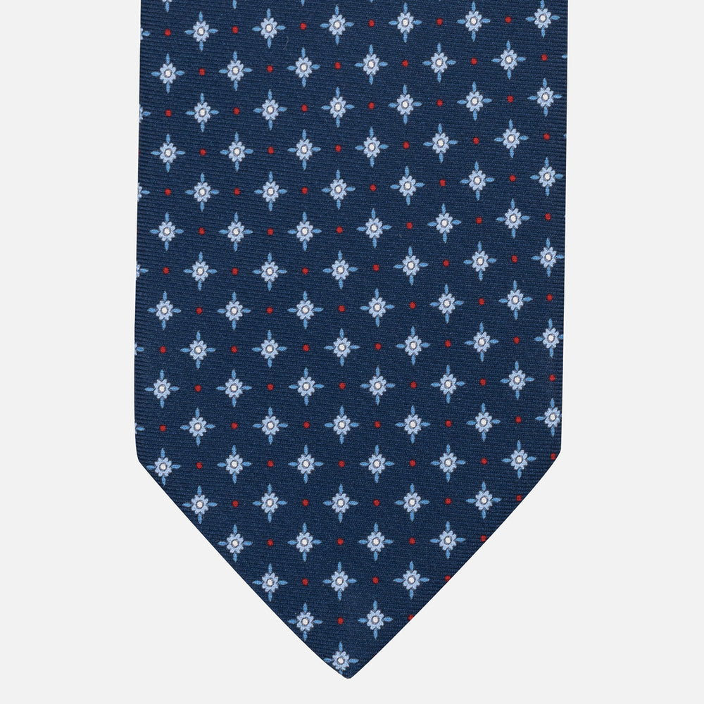 1999 Collection Tie in Silk Floral Pattern Light Blue