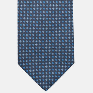 3-Fold Silk Tie, Micro Pattern, Grey - JA056673-8