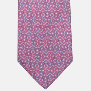 3-Fold Silk Tie, Floral Pattern, Pink - JA056130-8