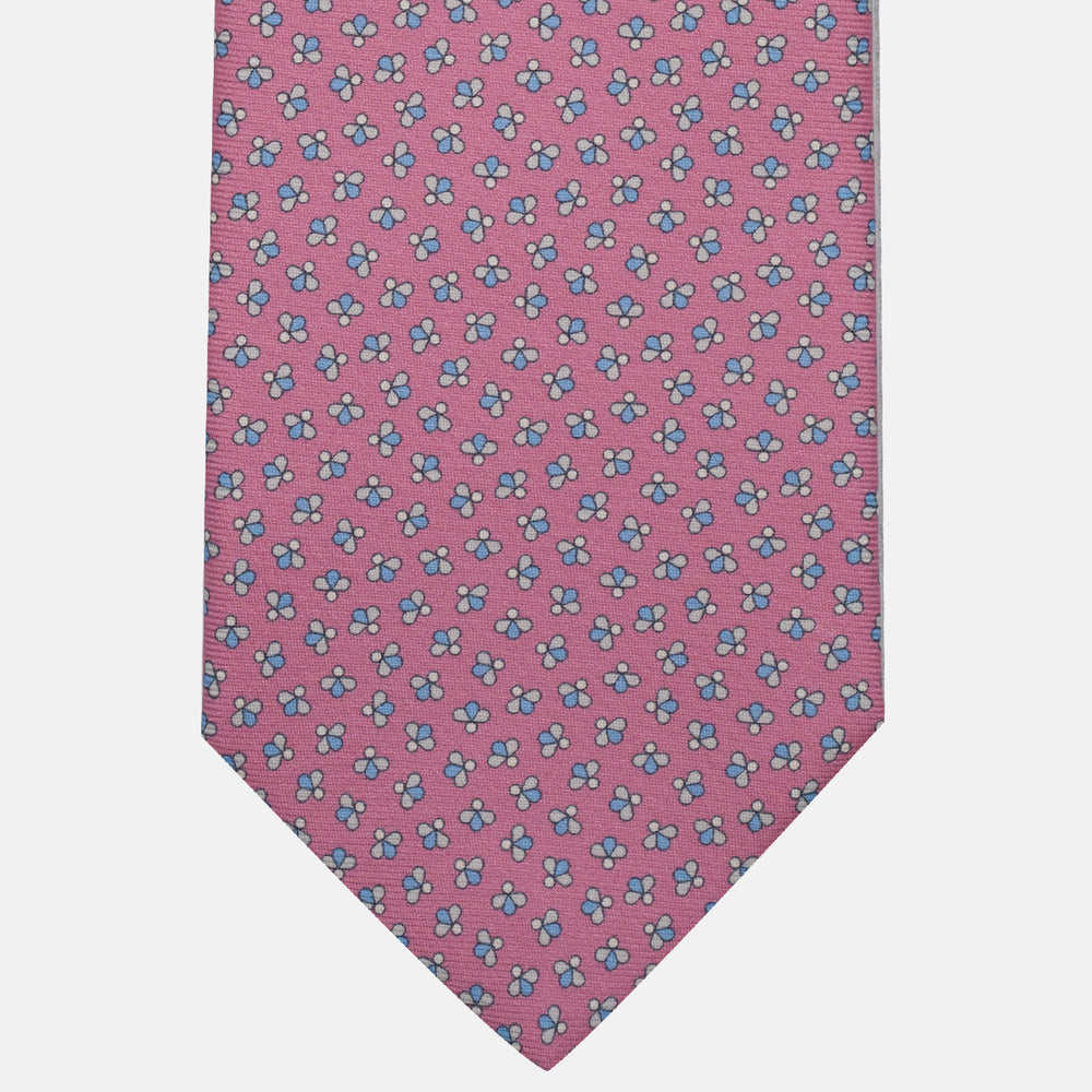 3-Fold Silk Tie, Bee Pattern, Pink - JA057246-8