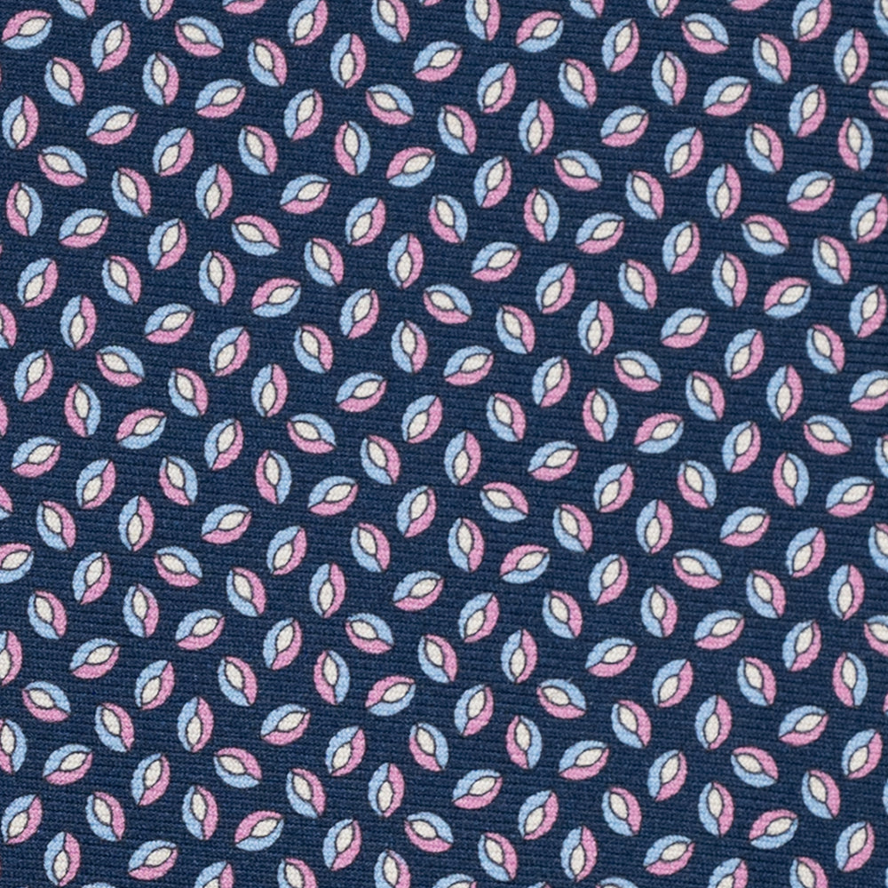 3-Fold Silk Tie, Micro Pattern, Blue Pink - JA056126-8