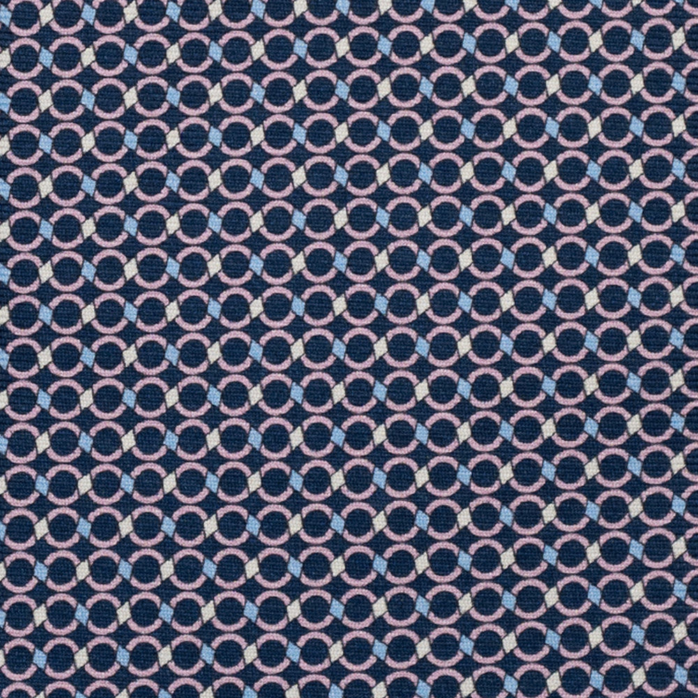 3-Fold Silk Tie, Chain Pattern, Blue Pink - JA057080-8