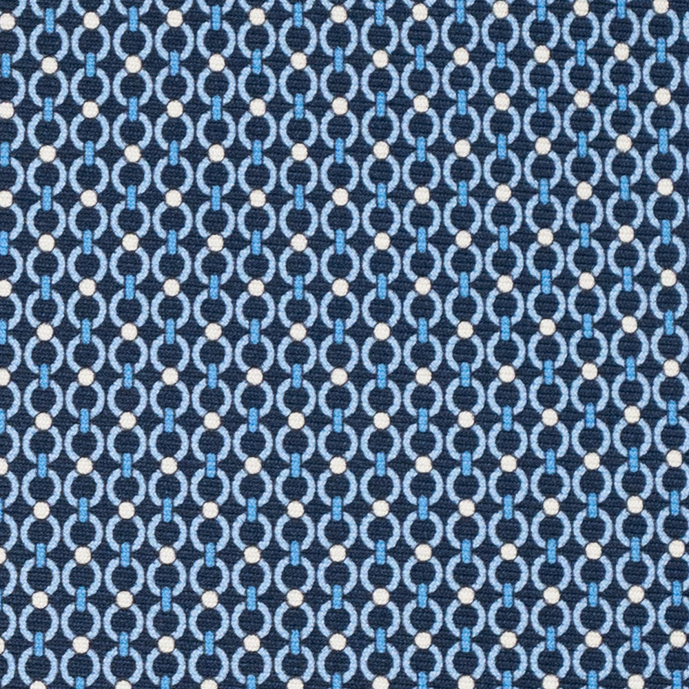 3-Fold Silk Tie, Chain Pattern, Light Blue - JA056672-8