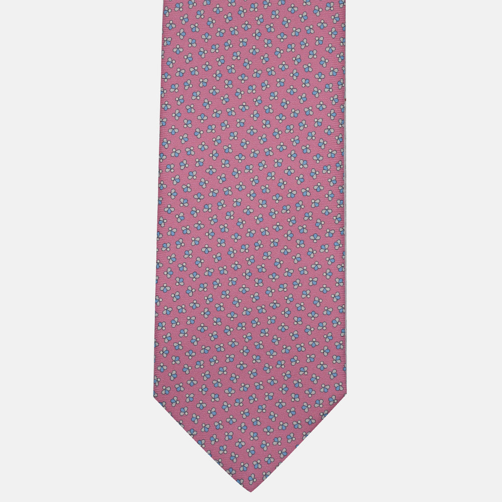 3-Fold Silk Tie, Bee Pattern, Pink - JA057246-8