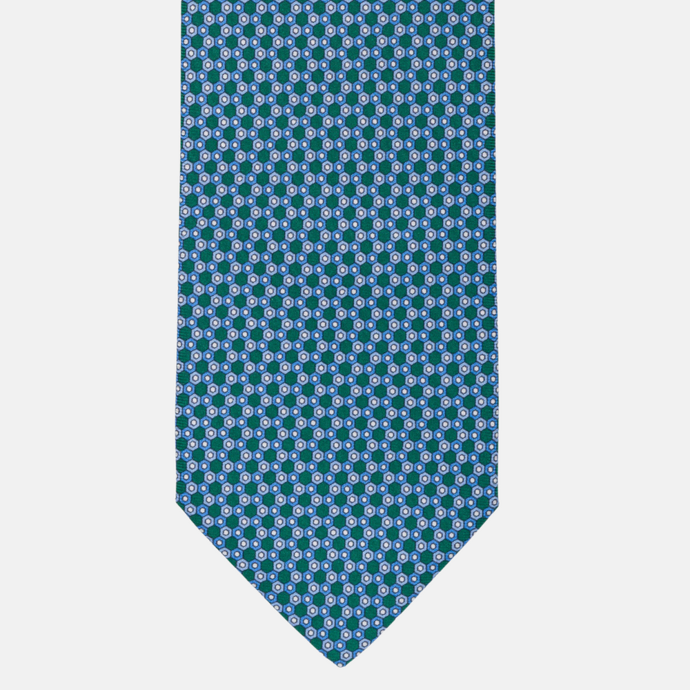 7-fold silk tie Fantasy Green-M43494