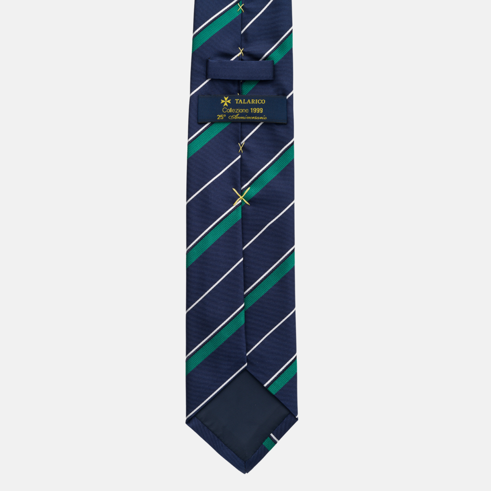 1999 Collection Tie in Heavy Silk Regimental Blue Green