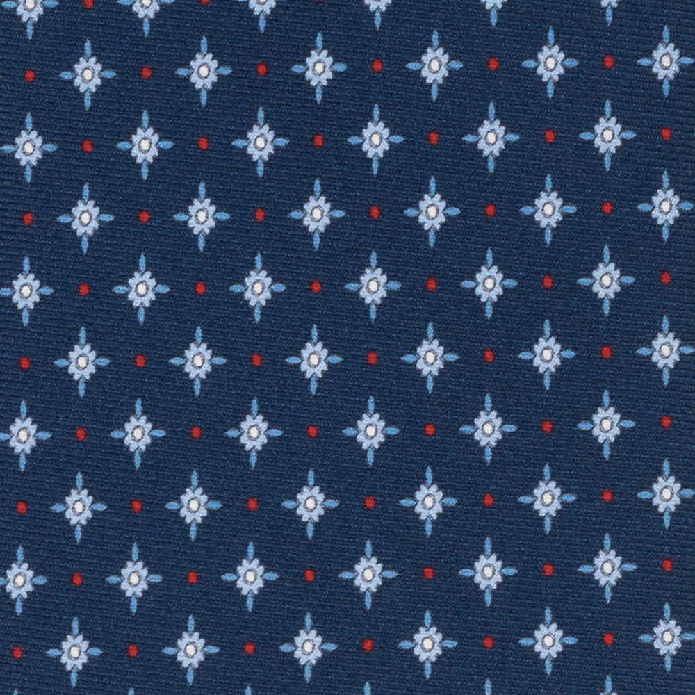 1999 Collection Tie in Silk Floral Pattern Light Blue