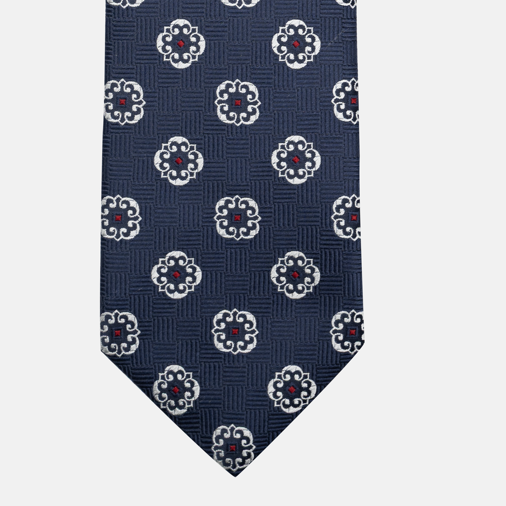1999 Collection Heavy Silk Tie, Blue and Red