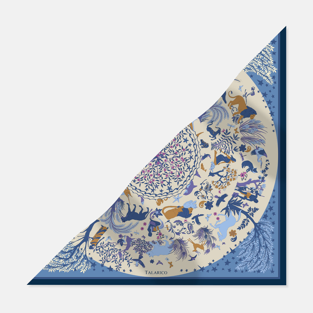 Foulard Triangolo In Seta Twill Armonie Selvagge